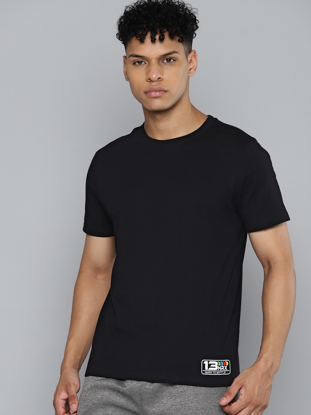 

HRX by Hrithik Roshan Men Pure Cotton T-shirt, Black