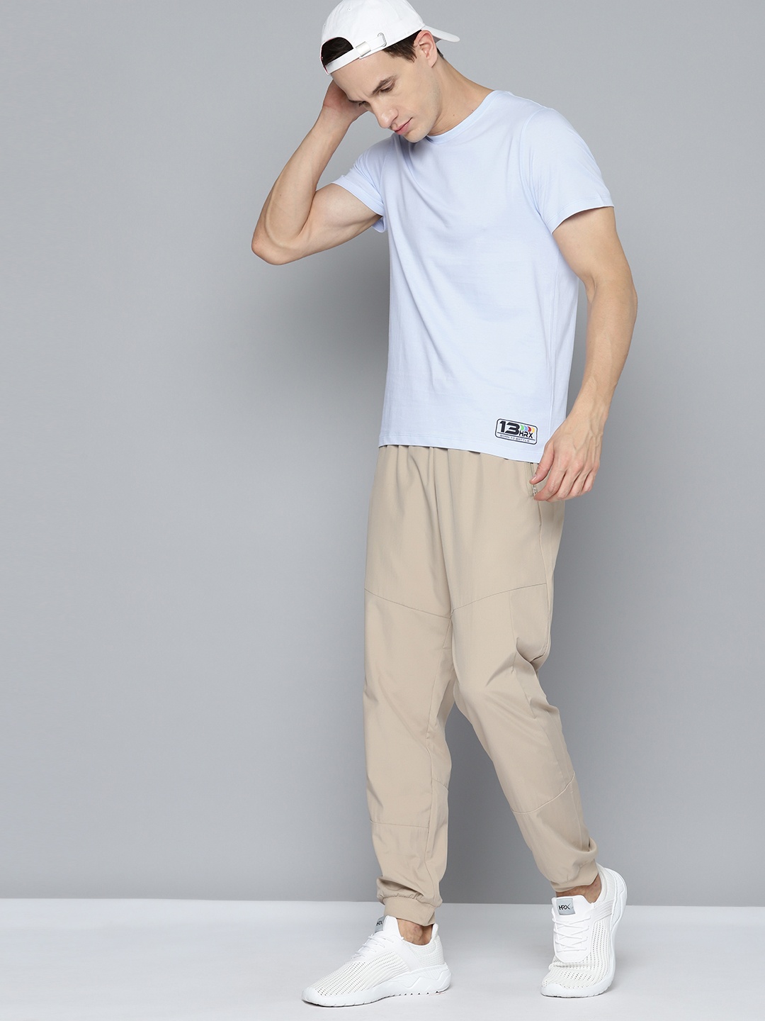 

HRX by Hrithik Roshan Pure Cotton Solid Lifestyle T-shirt, Blue