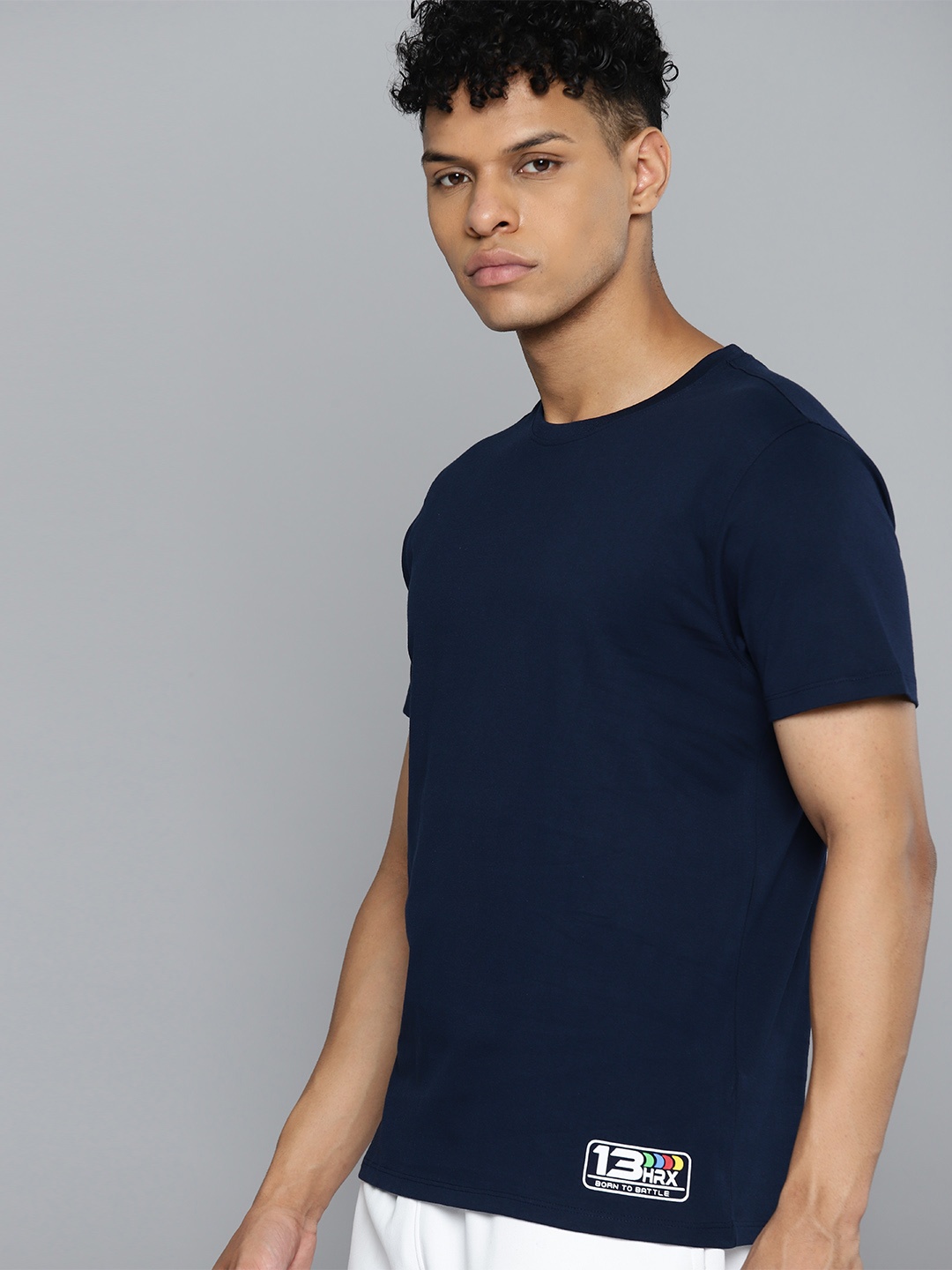 

HRX by Hrithik Roshan Pure Cotton Lifestyle T-shirt, Navy blue