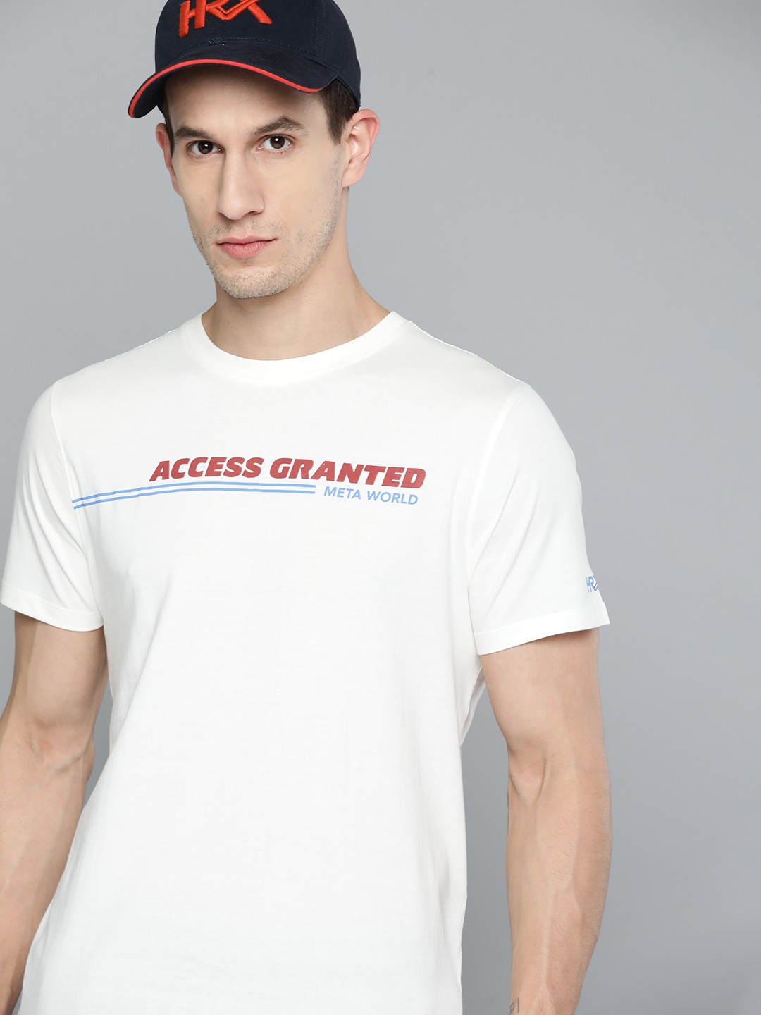 

HRX by Hrithik Roshan Pure Cotton Casual T-shirt, White