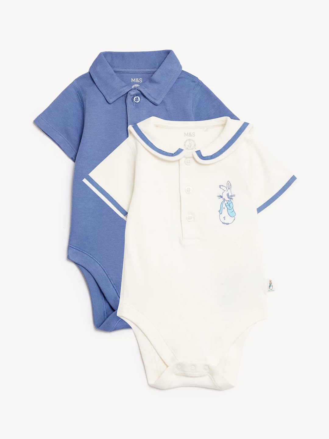 

Marks & Spencer Kids Pack Of 2 Pure Cotton Bodysuits, Cream