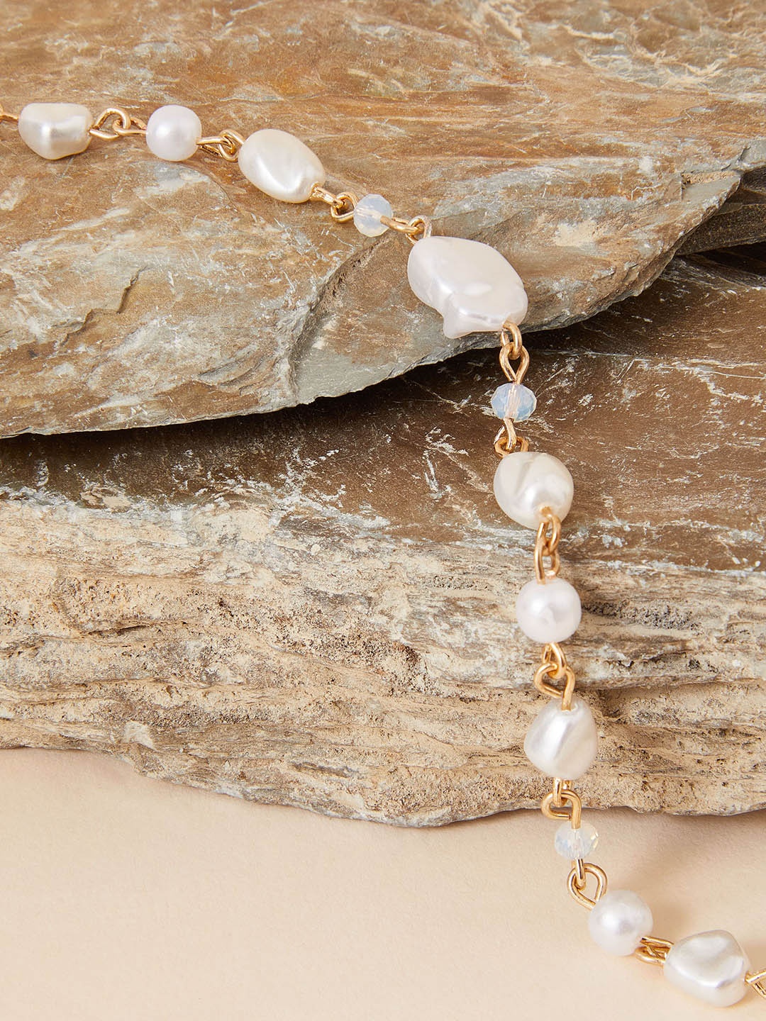 

Accessorize London Women Baroque Faux Pearl Anklet, Gold