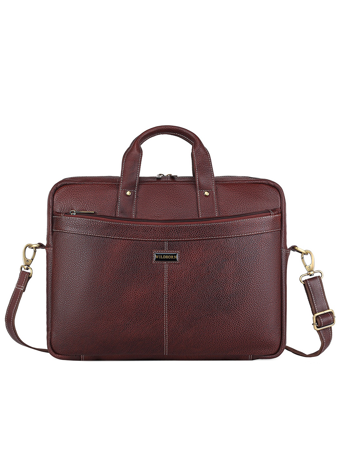 

WildHorn Men Textured Laptop Bag, Maroon