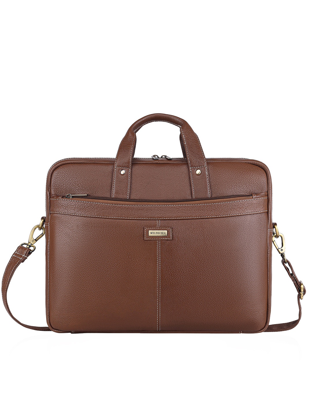 

WildHorn Men Textured Laptop Bag, Brown