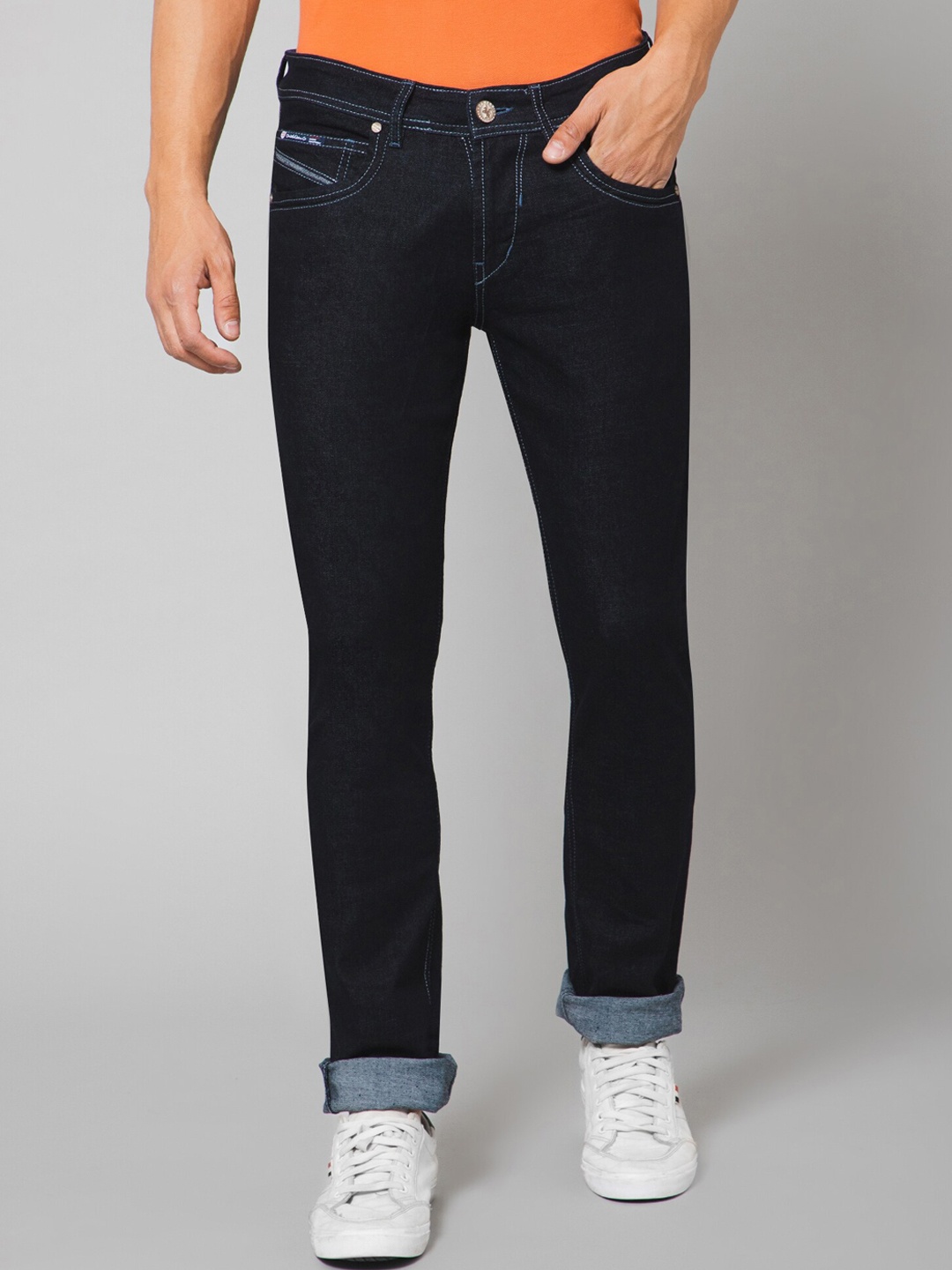

Cantabil Men Mid-Rise Stretchable Jeans, Blue