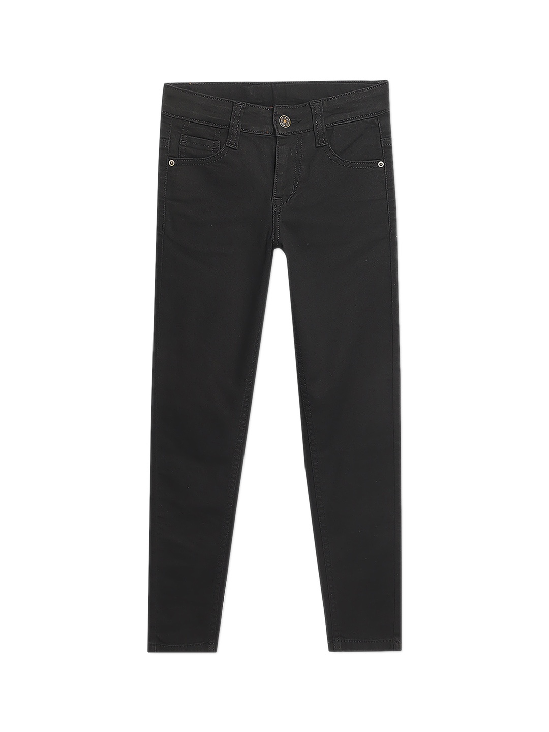 

Cantabil Girls Mid-Rise Stretchable Jeans, Black