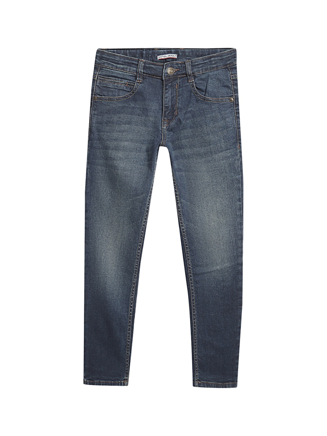 

Cantabil Boys Comfort Light Fade Stretchable Clean Look Jeans, Blue