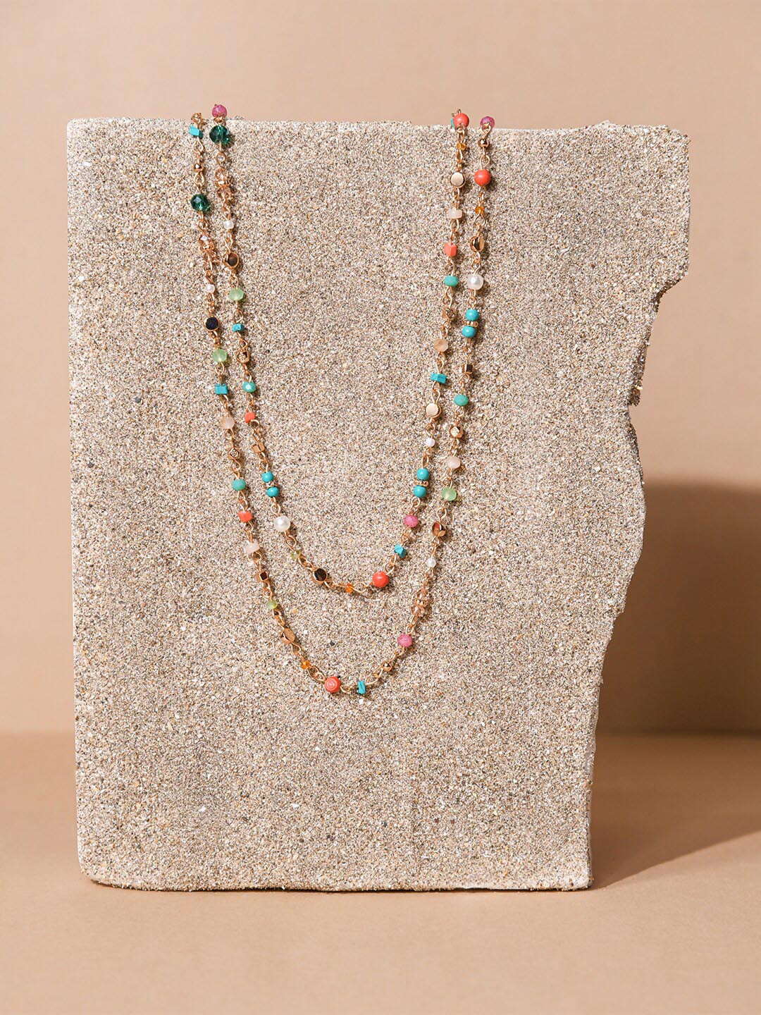 

Accessorize Gold-Plated Long Beaded Necklace