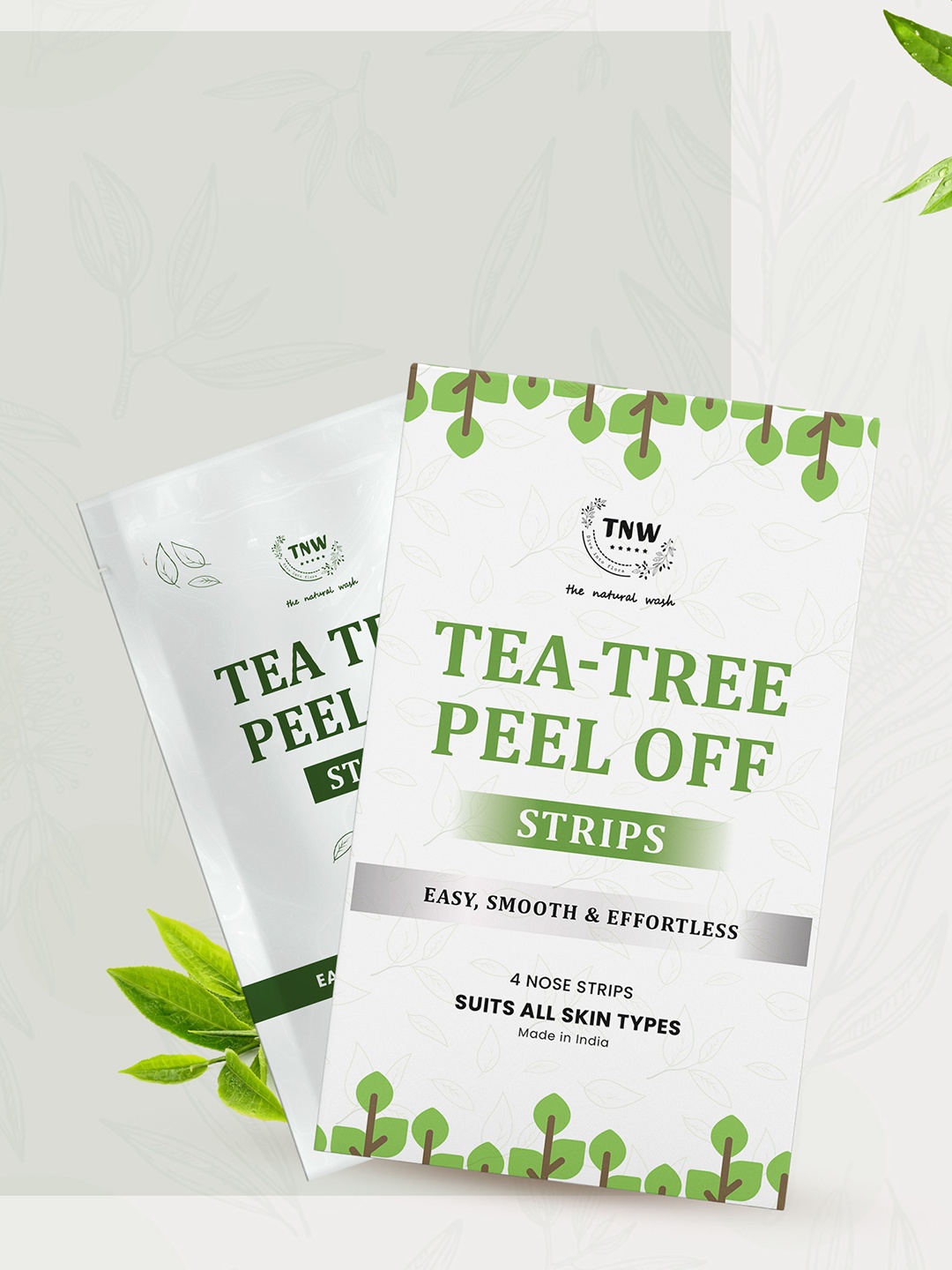 

TNW the natural wash Tea Tree Peel-Off Nose Strips - 4 Strips, White