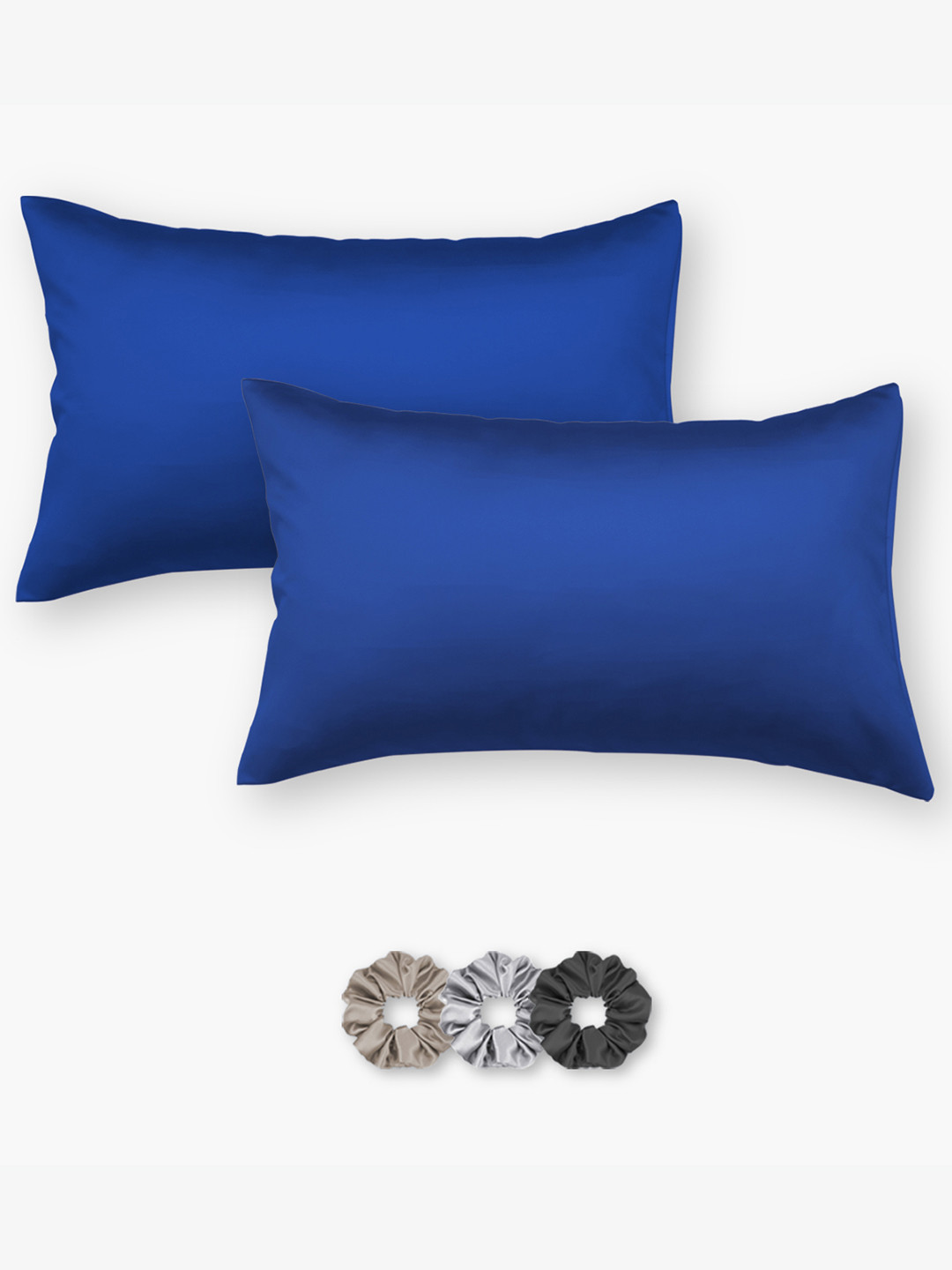 

Seevo 2-Pcs Blue Satin Pillow Covers