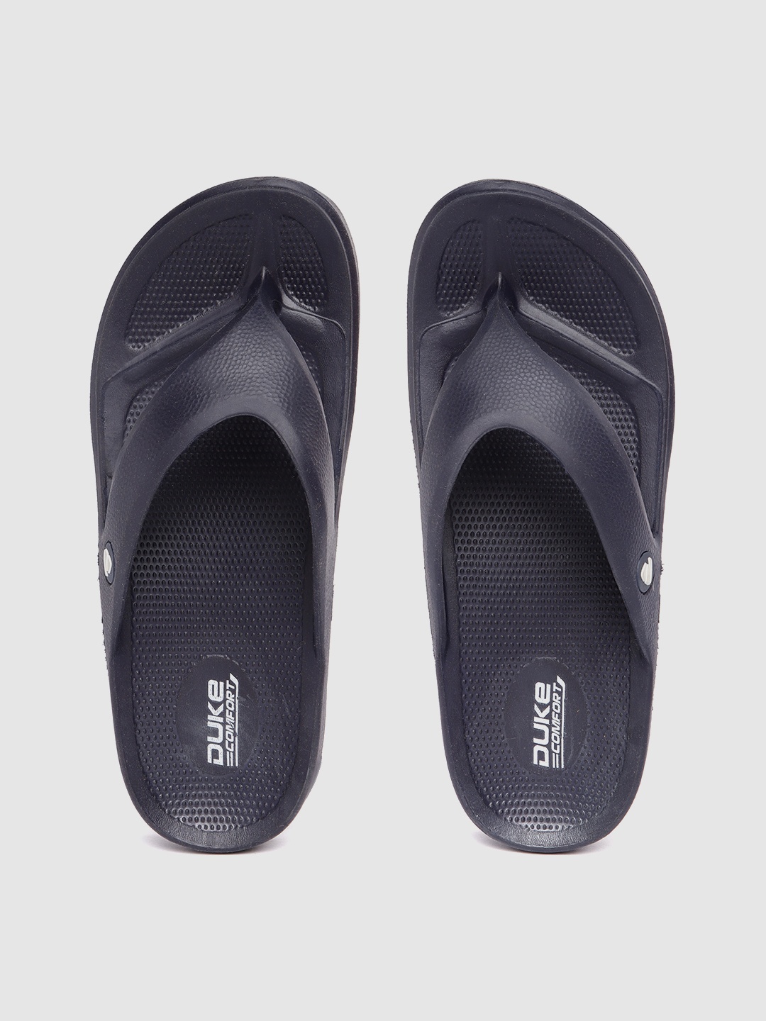 

Duke Men Brand Logo Detail Thong Flip-Flops, Navy blue