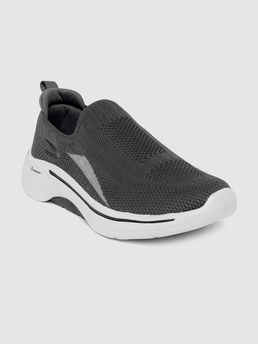 

Duke Men Woven Design Slip-On Walking Shoes, Charcoal