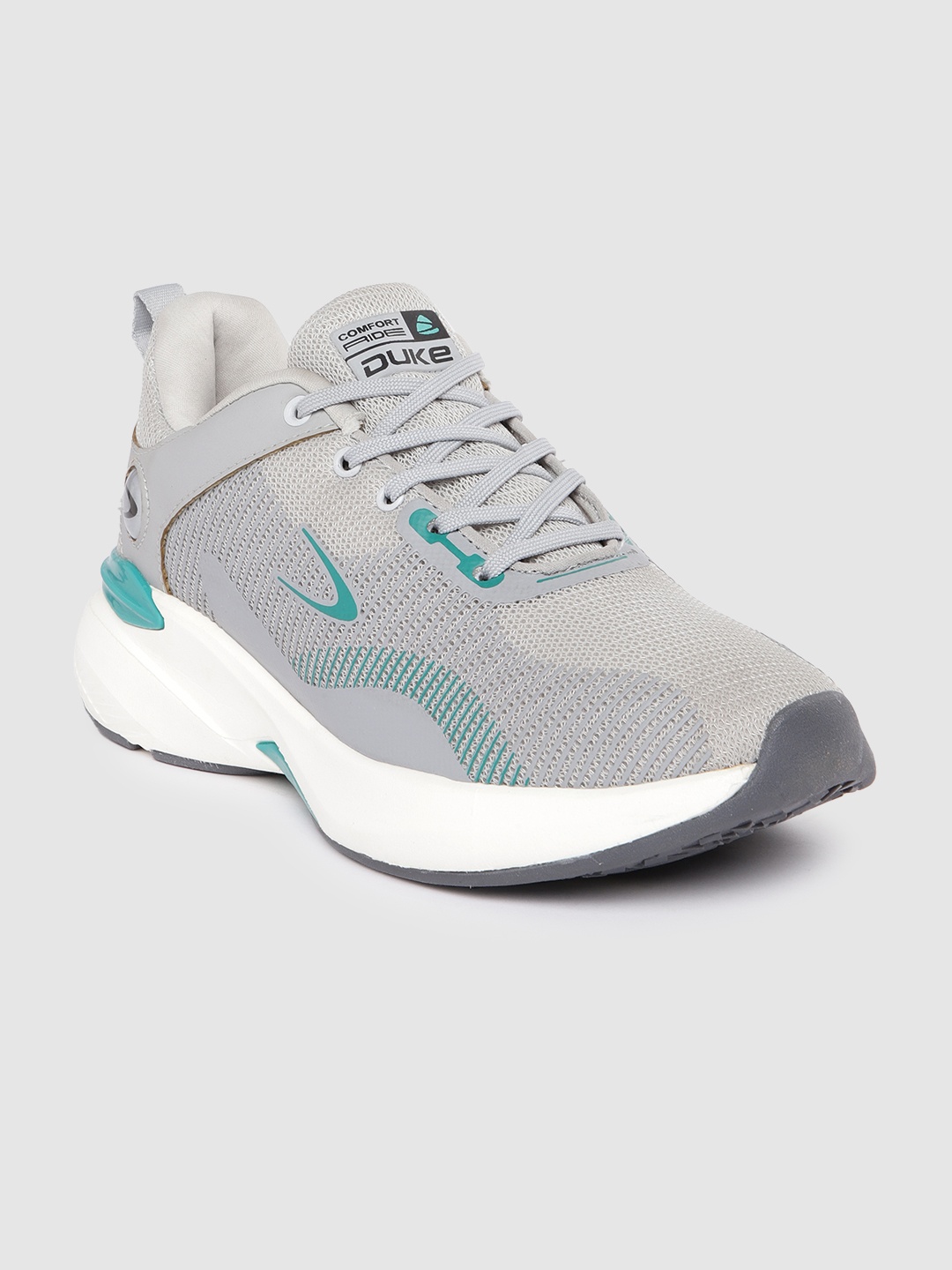 

Duke Men Woven Design Running Shoes, Grey