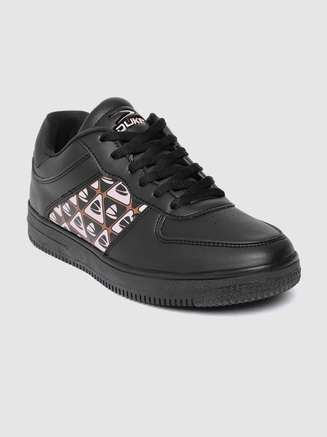 

Duke Men Printed Detail Sneakers, Black