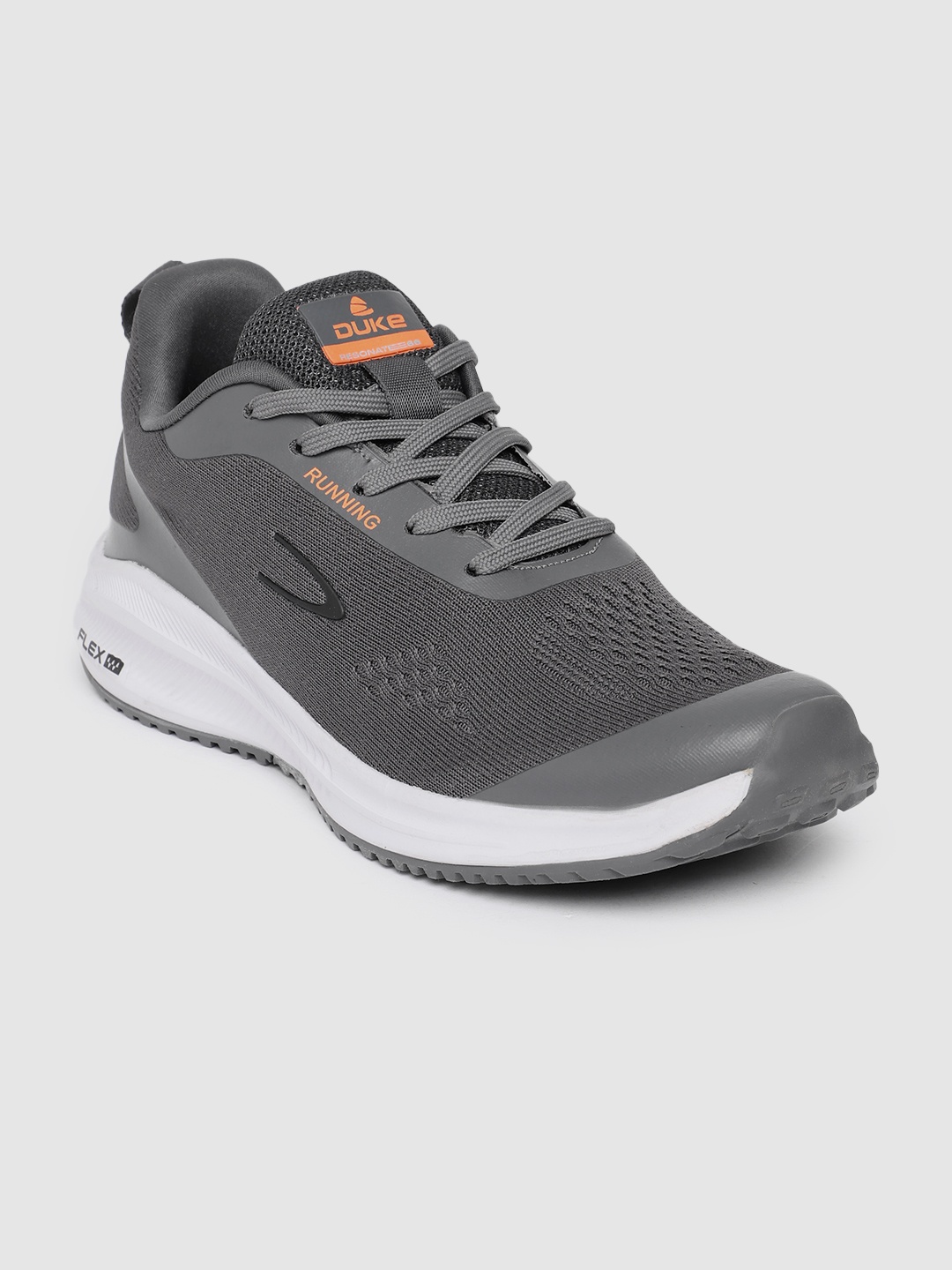 

Duke Men Woven Design Running Shoes, Charcoal