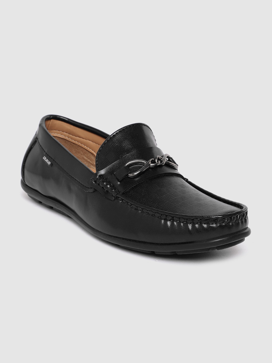 

Duke Men Textured Loafers, Black