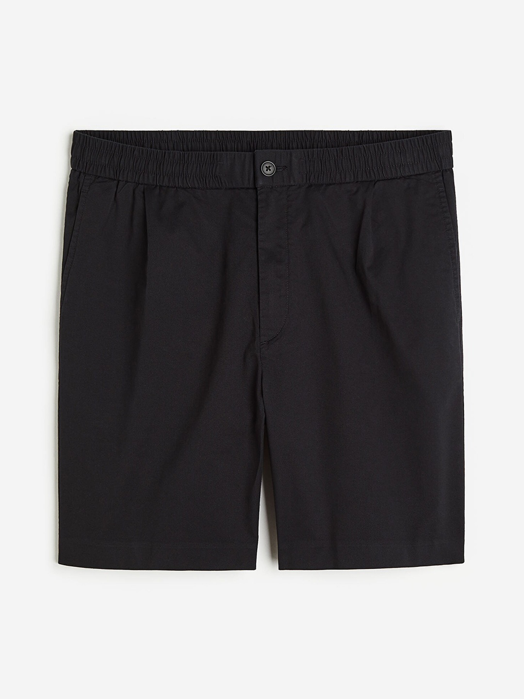 

H&M Men Regular Fit Cotton Shorts, Black