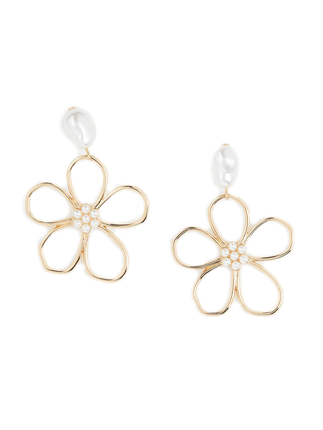 

H&M Flower-Shaped Earrings, Gold