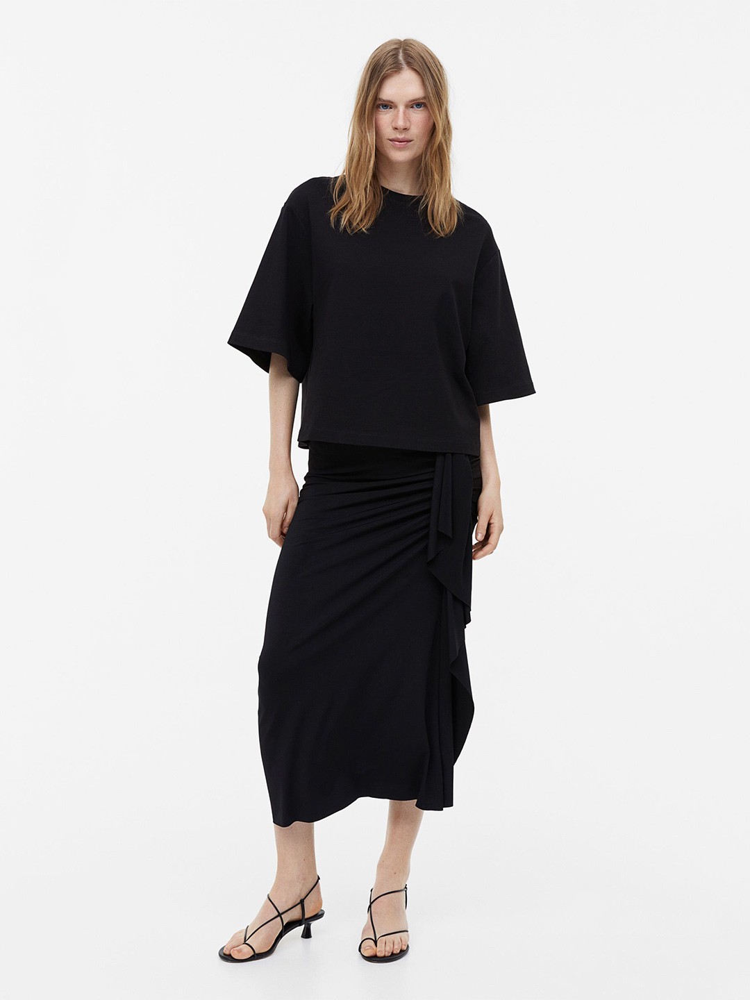 

H&M Pure Cotton T-shirt, Black