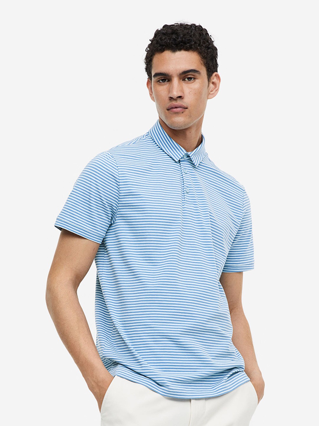 

H&M Slim Fit Polo Shirt, Blue