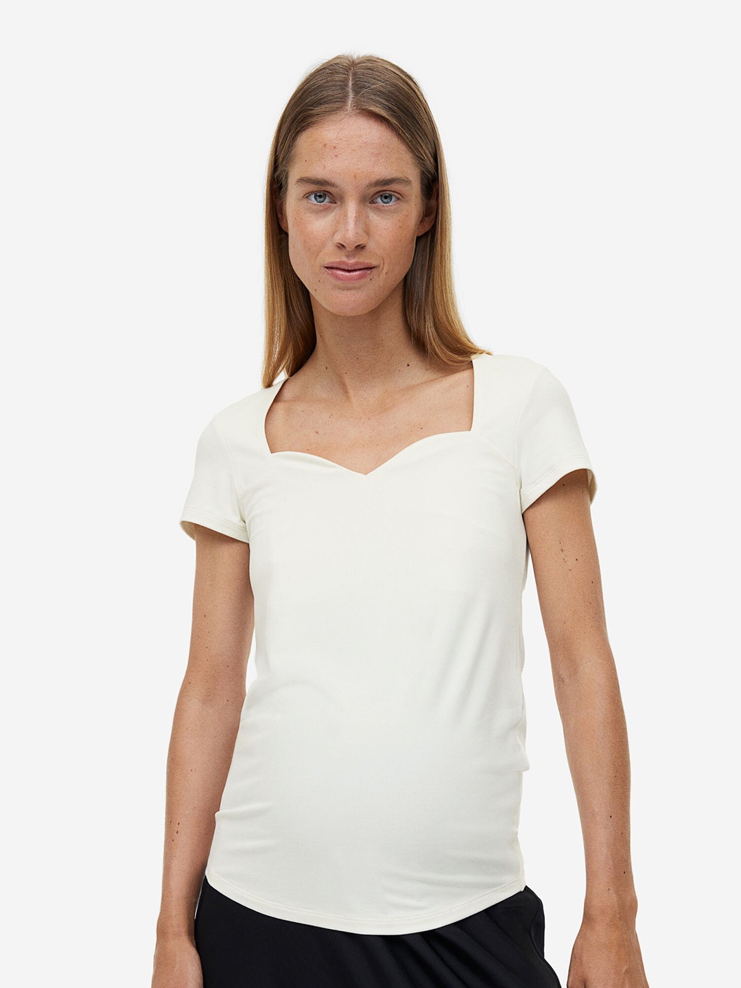

H&M MAMA Jersey Top, White