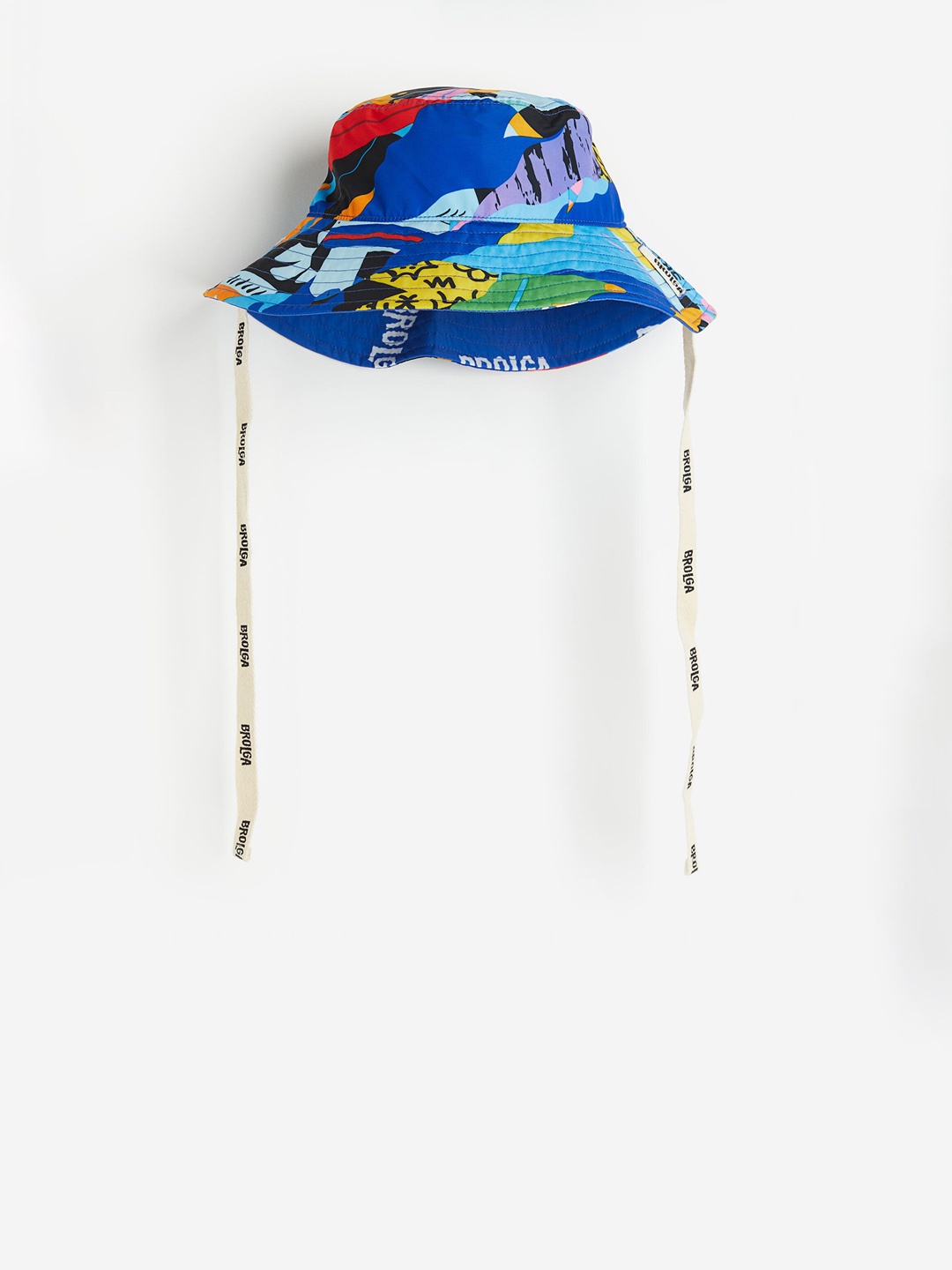 

H&M Men Reversible Tie-Detail Bucket Hat, Blue