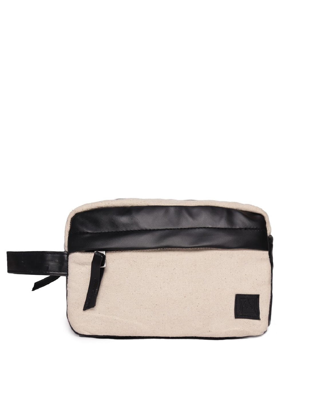 

ASTRID Travel Toiletry Pouch With Zipper Closure, White