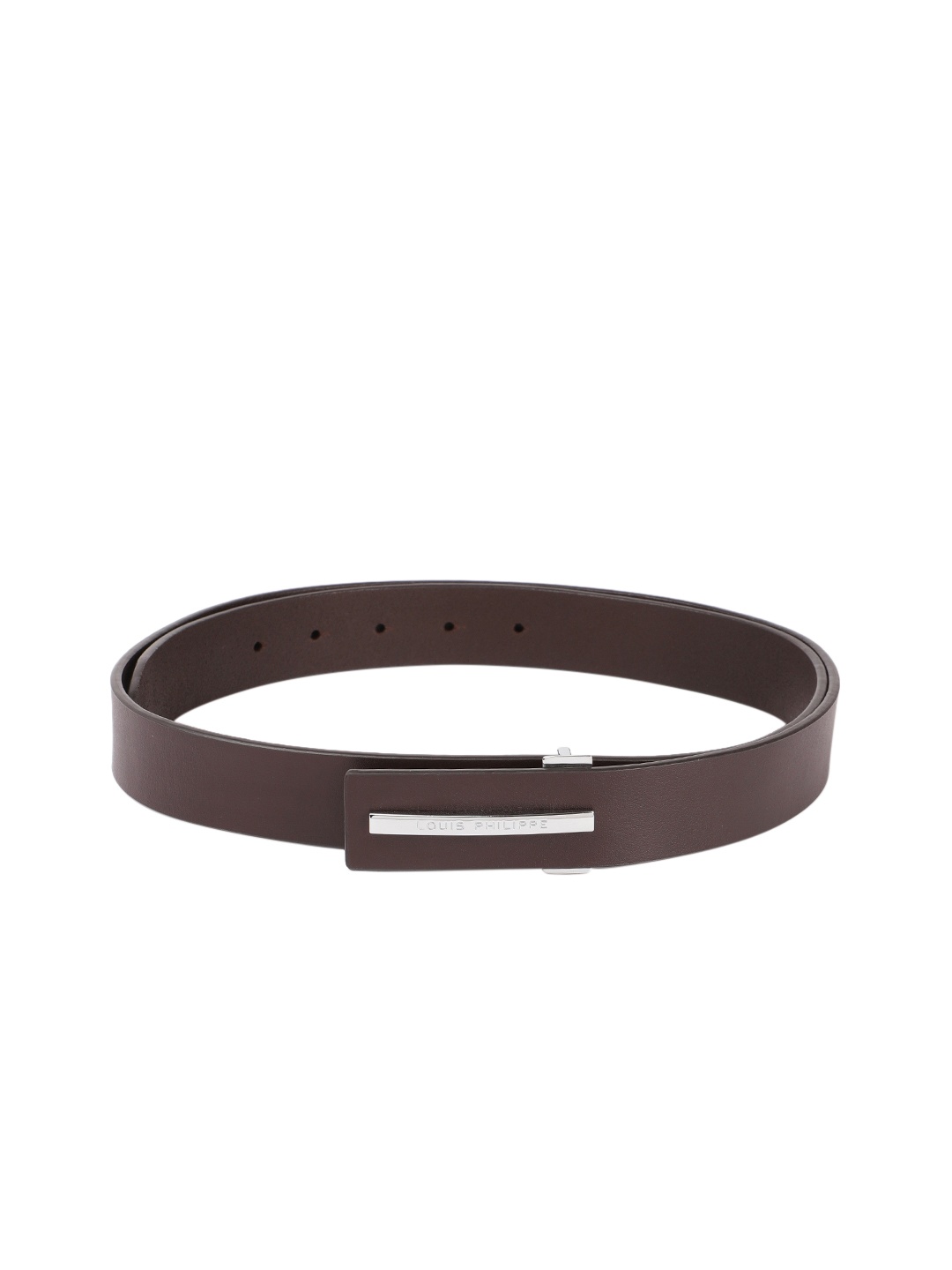 

Louis Philippe Men Solid Leather Belt, Brown