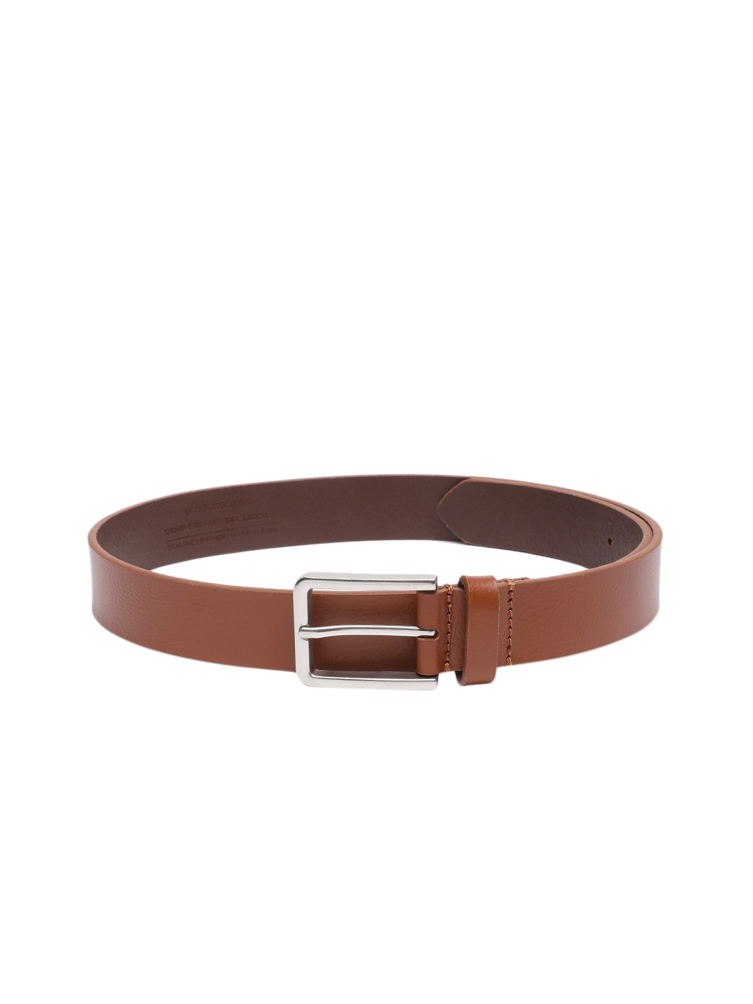 

Louis Philippe Men Solid Leather Belt, Tan