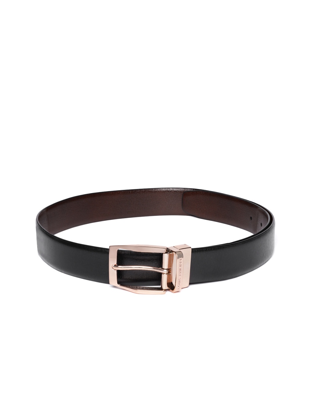 

Louis Philippe Men Leather Reversible Belt, Black