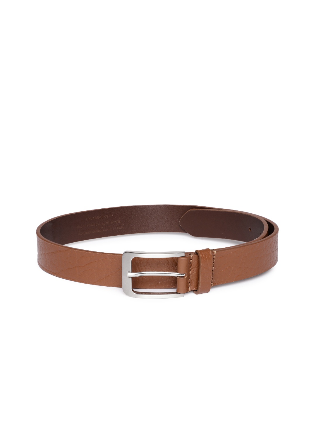 

Louis Philippe Men Textured Leather Belt, Tan