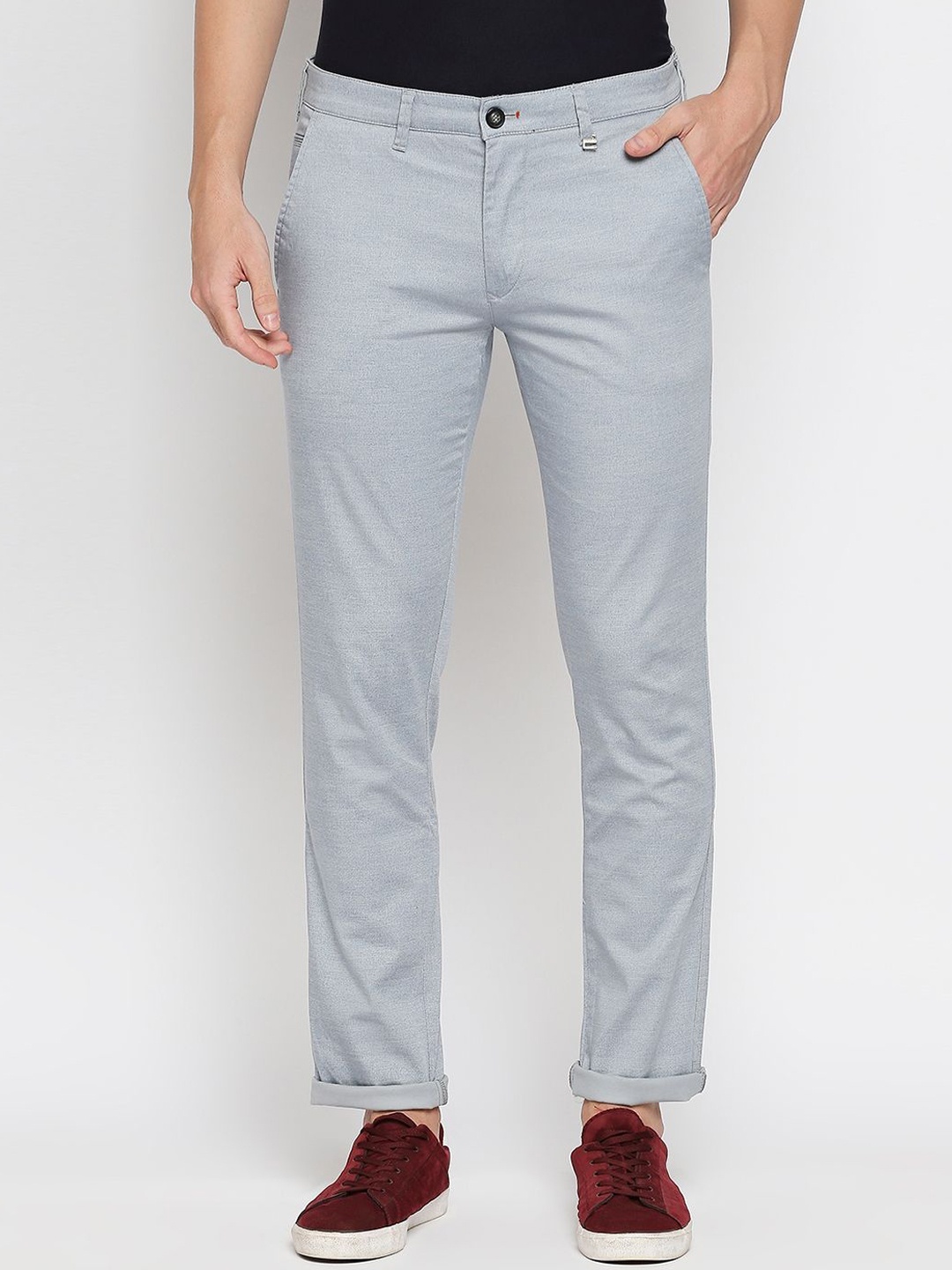 

Killer Men Slim Fit Reversible Cotton Trousers, Grey