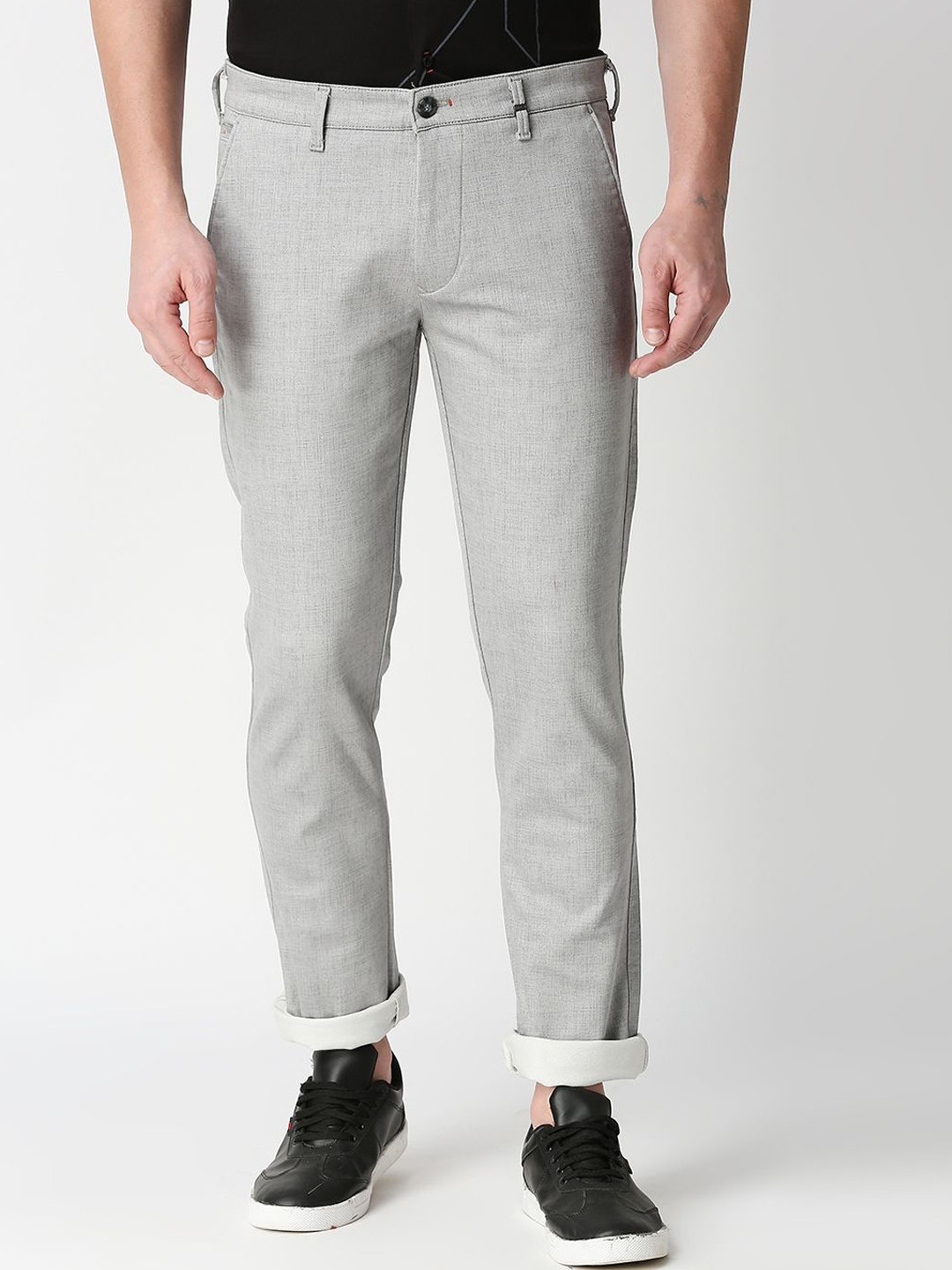 

Killer Men Slim Fit Reversible Cotton Chinos, Grey