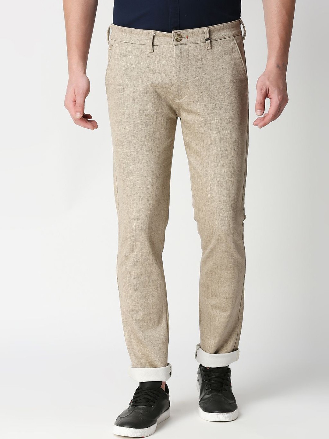 

Killer Men Slim Fit Mid-Rise Trousers, Khaki