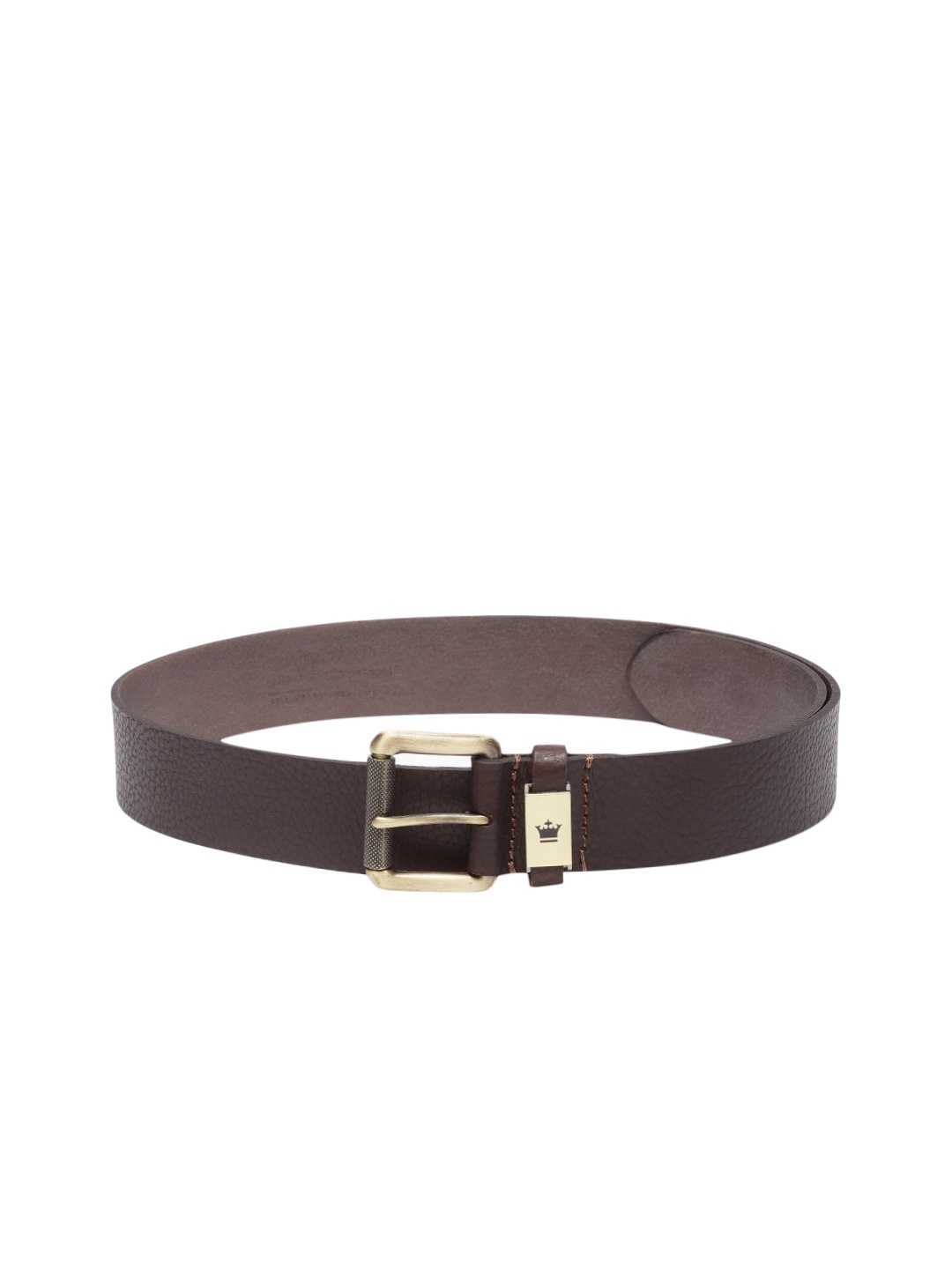 

Louis Philippe Sport Men Textured Leather Belt, Brown