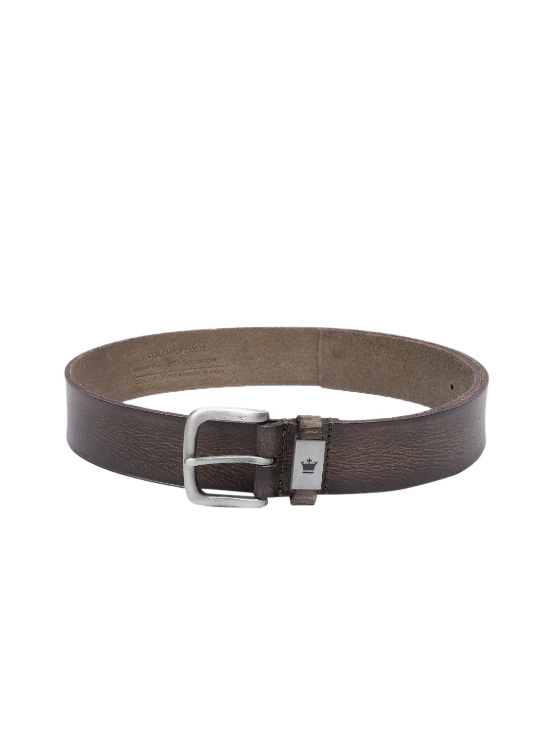 

Louis Philippe Sport Men Solid Leather Belt, Olive