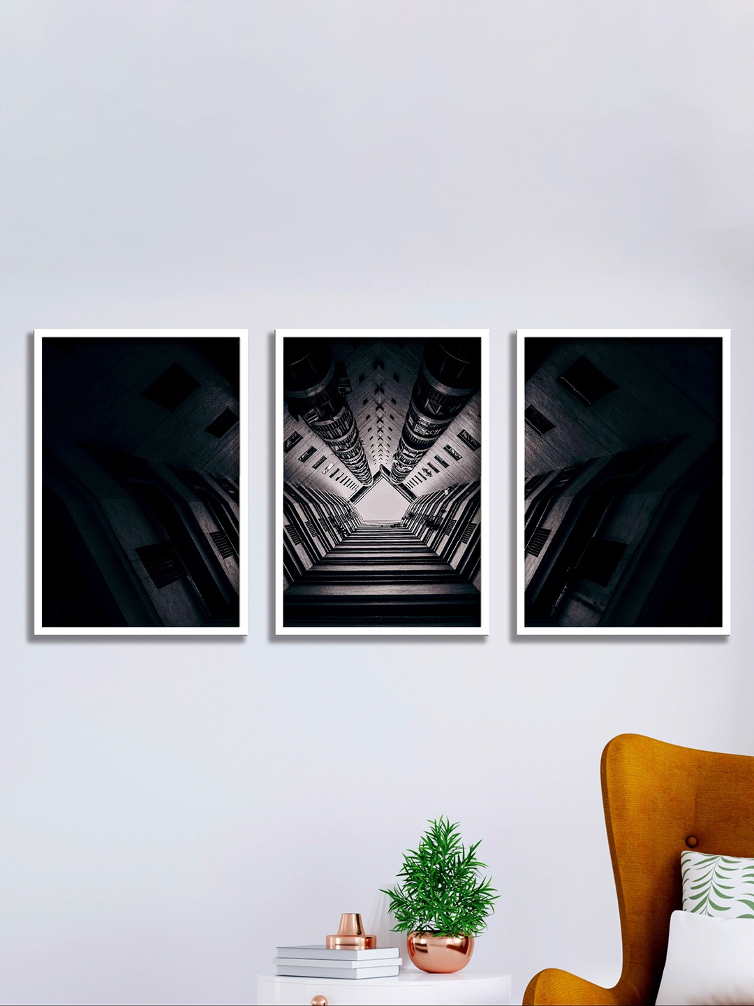 

SAF Black & Grey 3 Pieces UV Coating Wall Art
