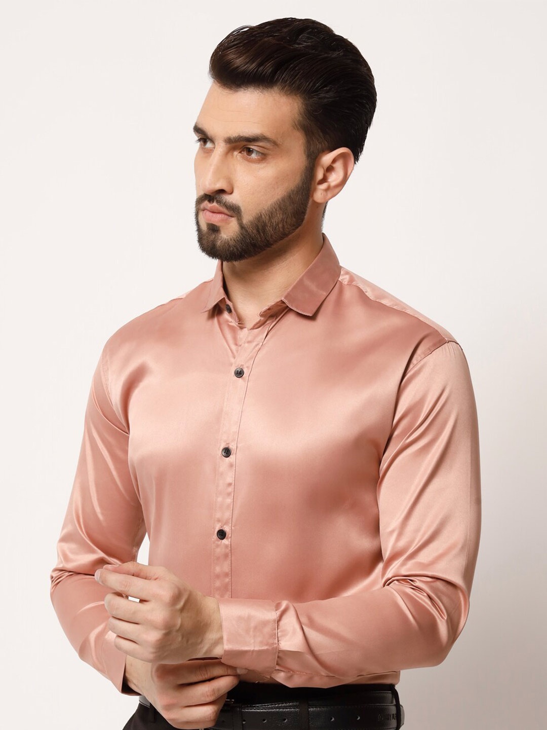 

SURHI Spread Collar Smart Opaque Formal Shirt, Pink