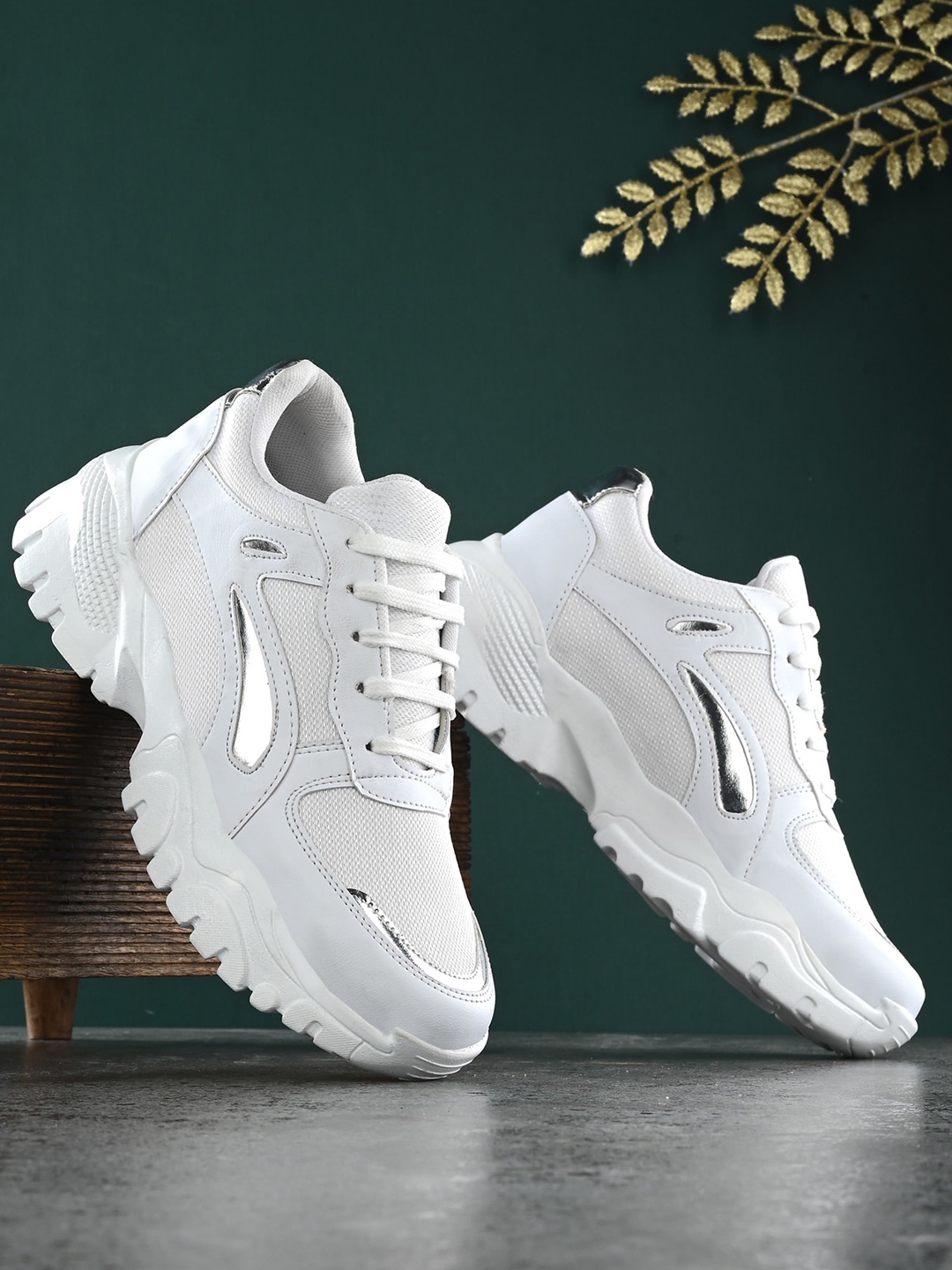 

Kook N Keech Women White Woven Design Sneakers