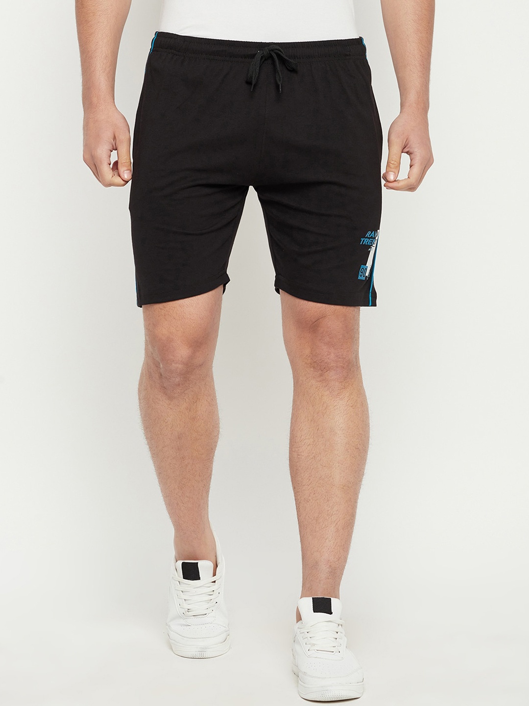 

Duke Men Mid-Rise Cotton Sports Shorts, Black