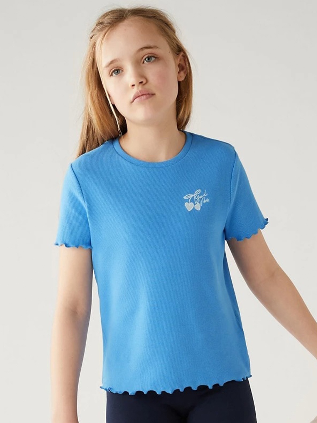 

Marks & Spencer Girls Round Neck T-shirt, Blue