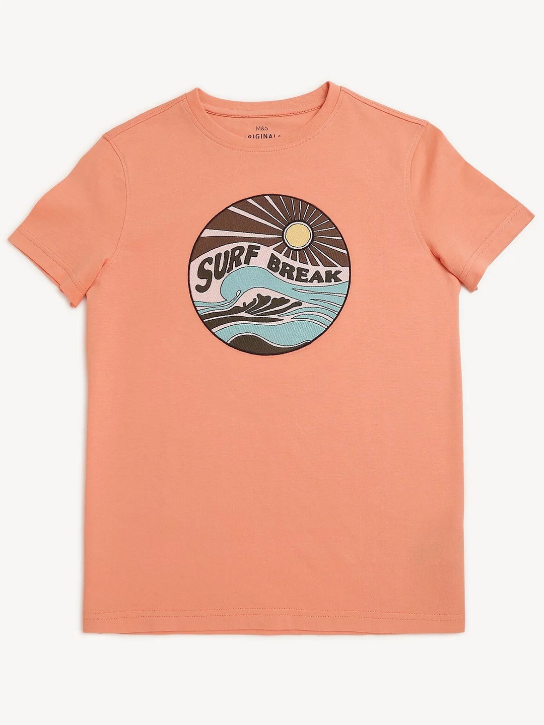 

Marks & Spencer Boys Graphic printed Pure Cotton T-shirt, Pink