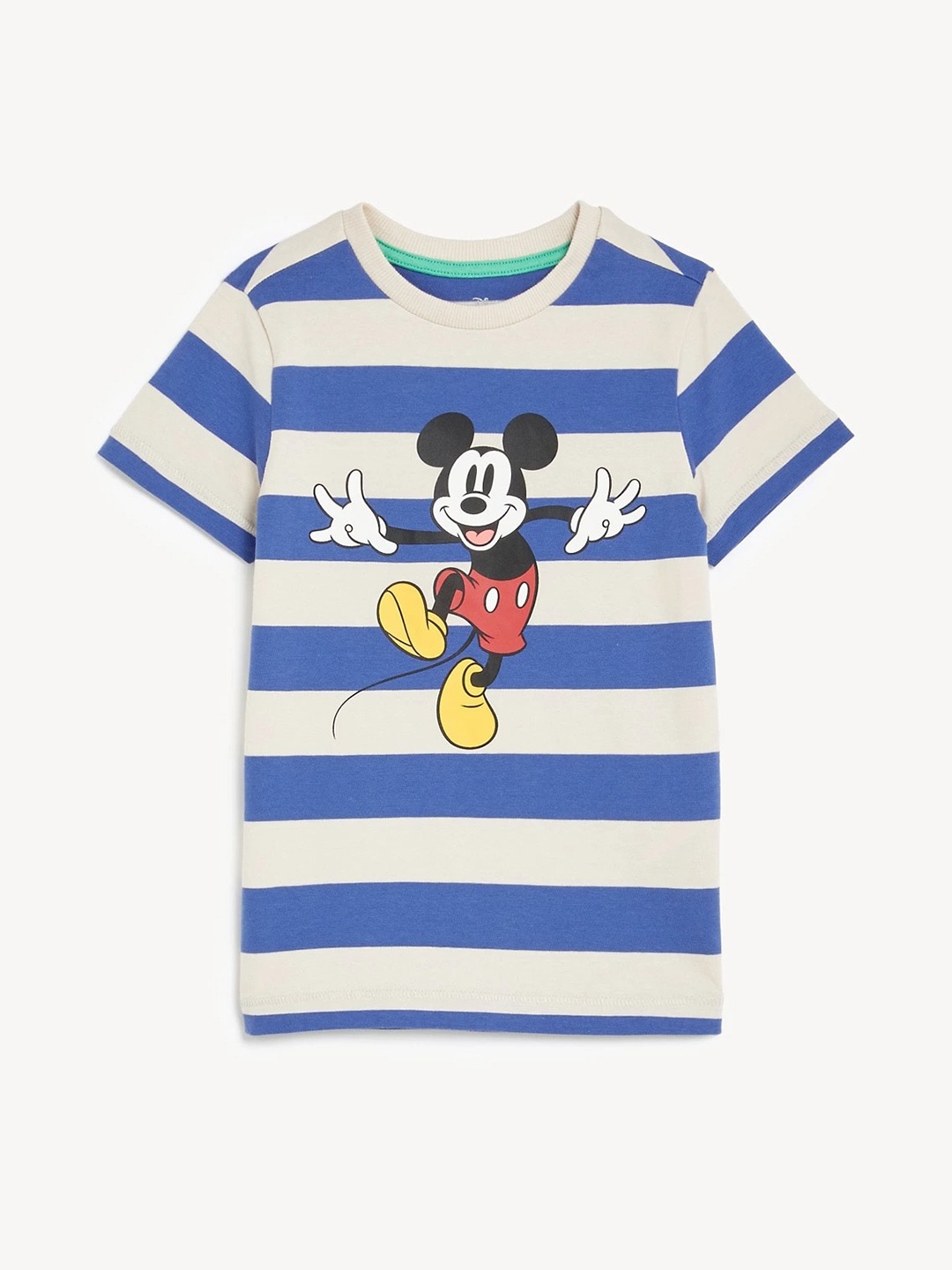 

Marks & Spencer Girls Mickey Mouse Printed Round Neck T-shirt, Blue