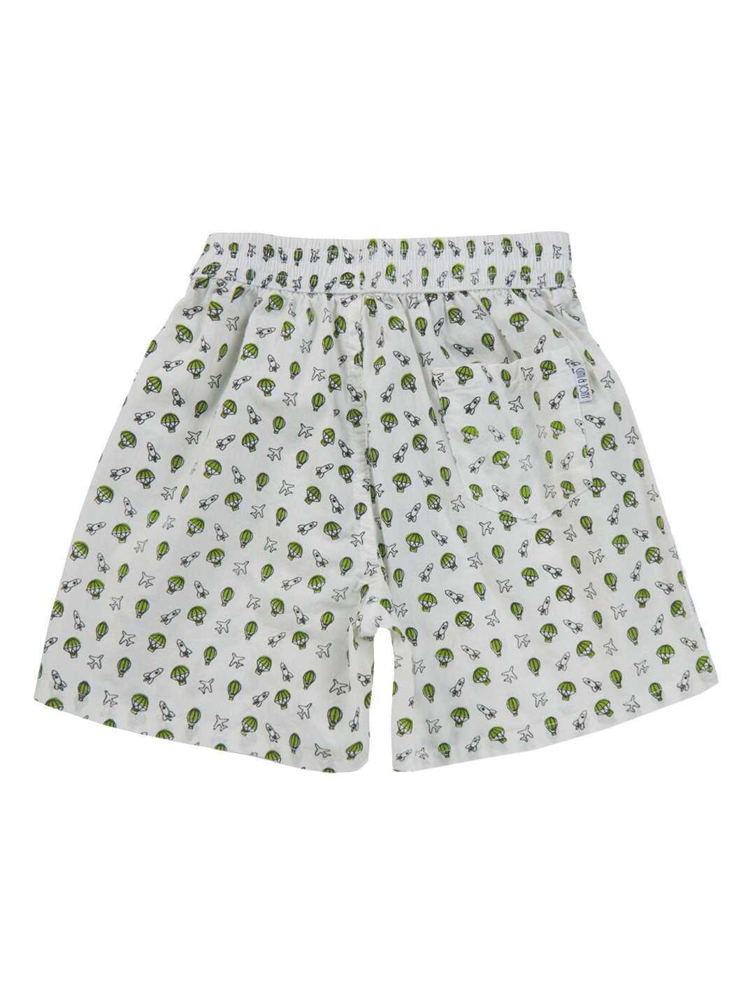

Gini and Jony Boys Conversational Printed Mid Rise Cotton Shorts, White