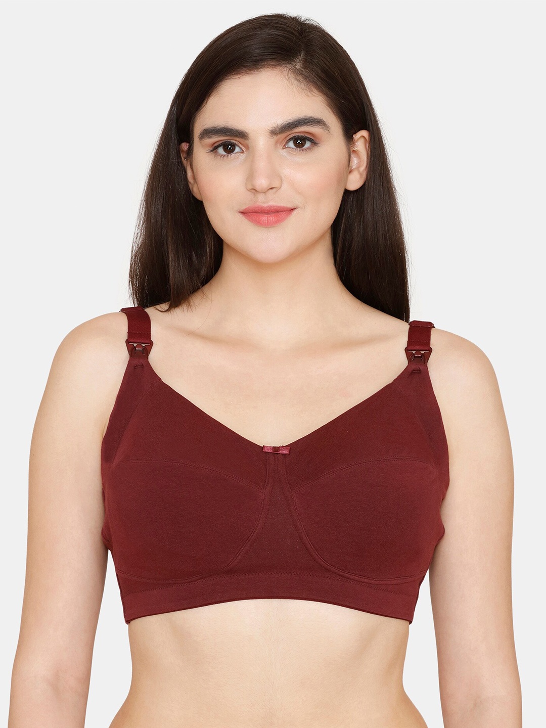 

Zivame All Day Comfort Non Padded Maternity Bra, Maroon