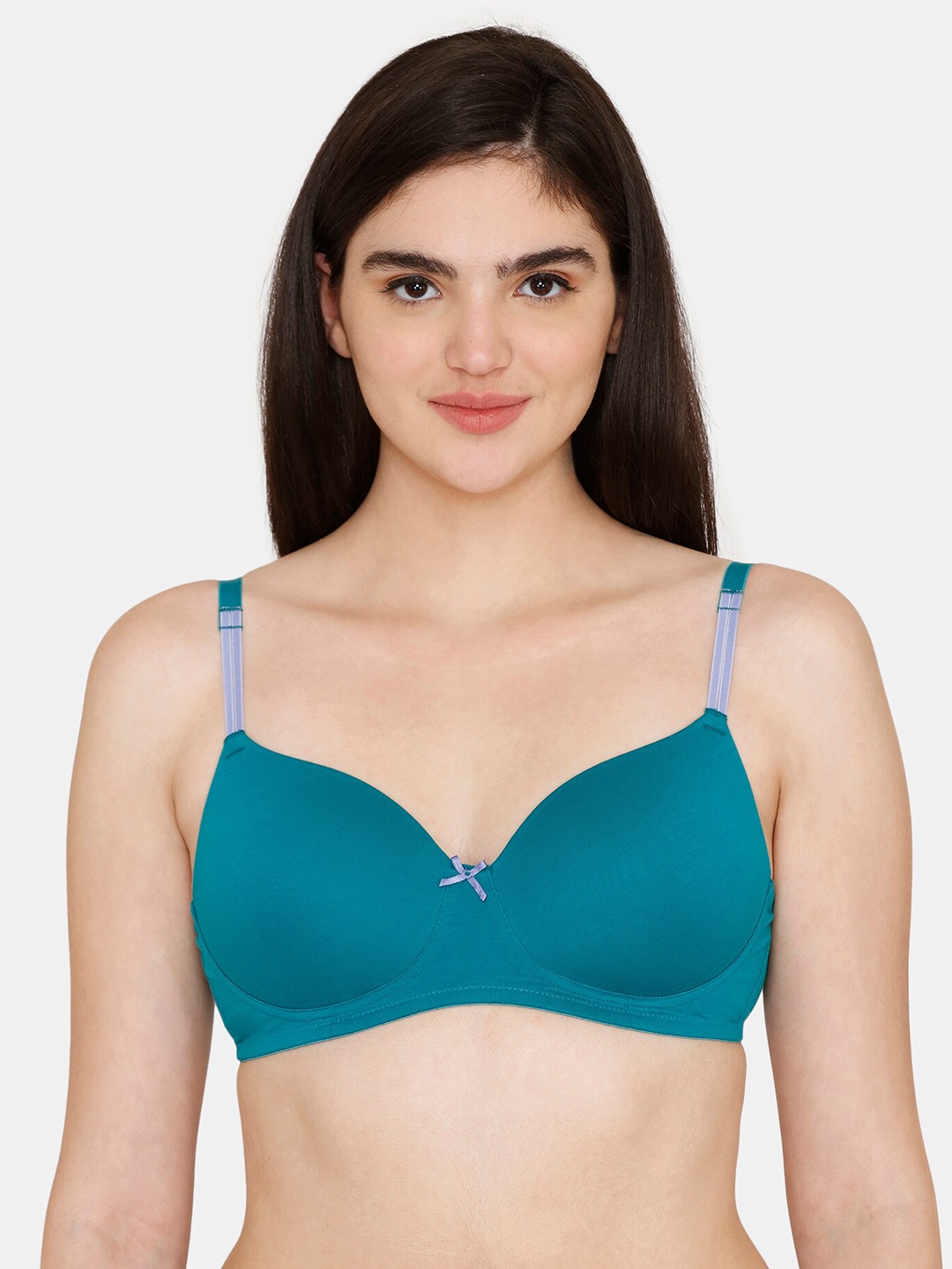 

Zivame Lightly Padded All Day Comfort Supper Support T-Shirt Bra, Teal