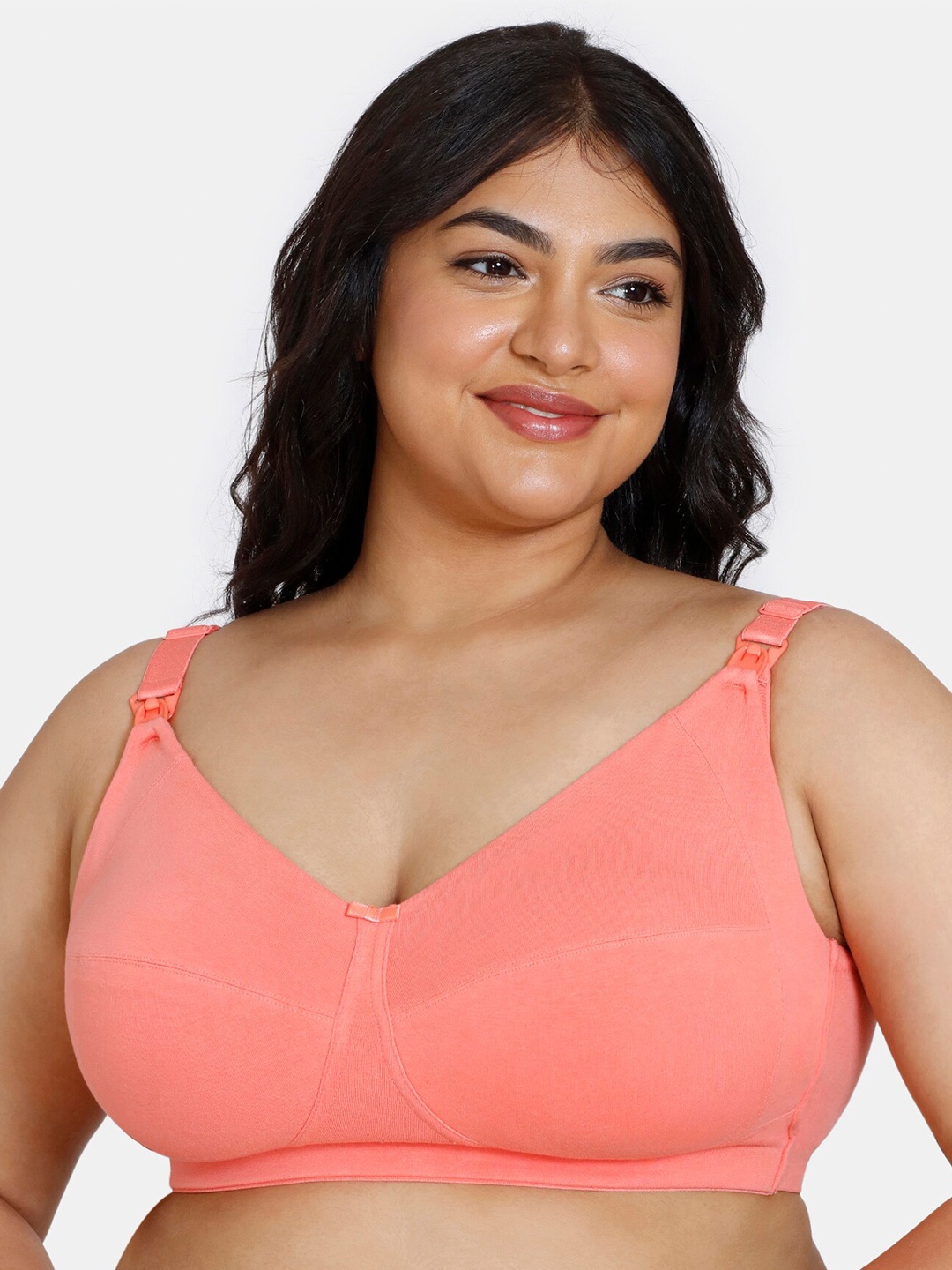 

Zivame All Day Comfort Super Support Maternity Bra, Pink