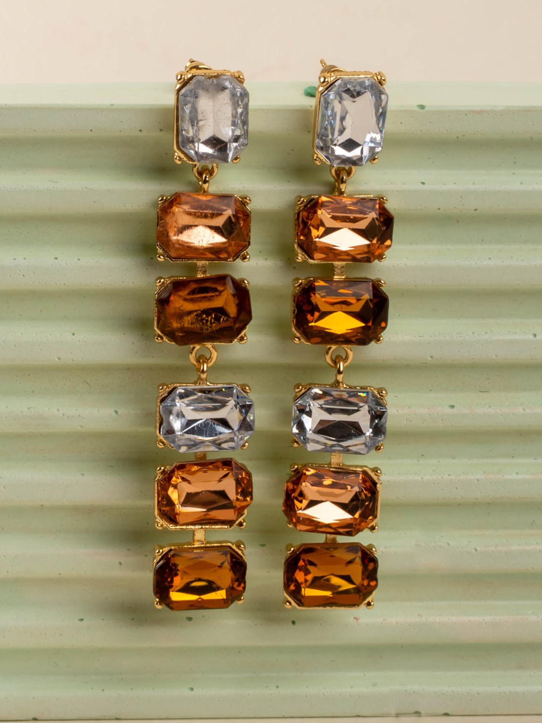 

Jewelz Gold-Plated Contemporary Drop Earrings