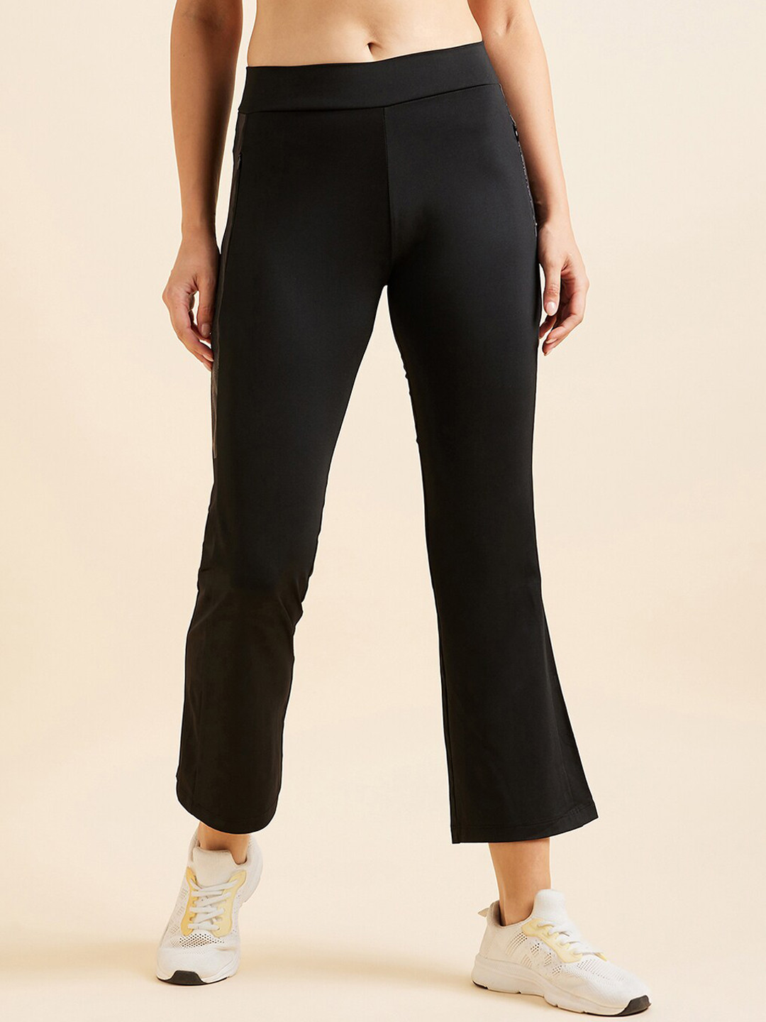 

Sweet Dreams Women Black Relaxed Straight-Leg Lounge Pant