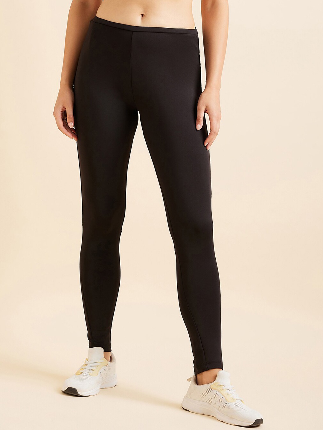 

Sweet Dreams Women Black Ankle Length Sports Tights